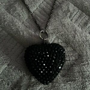 Black Heart Pendant Necklace